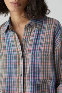 CLOSED Checked Linen Shirt 8 CLOSED Checked Linen Shirt -Mode Verkauf C94241 54A 22 554 2
