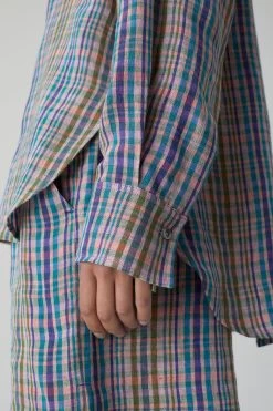 CLOSED Checked Linen Shirt 9 CLOSED Checked Linen Shirt -Mode Verkauf C94241 54A 22 554 3