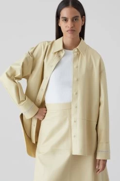 CLOSED Hemdbluse Aus Leder -Mode Verkauf C94486 81P DD 491 3