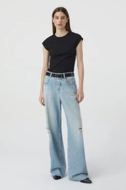 CLOSED T-Shirt Im Rippstrick -Mode Verkauf C95427 42W 22 100 4