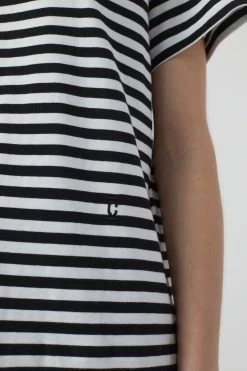 CLOSED Gestreiftes T-Shirt -Mode Verkauf C95719 45V ST 100 2