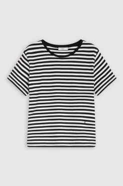 CLOSED Gestreiftes T-Shirt -Mode Verkauf C95719 45V ST 100 5